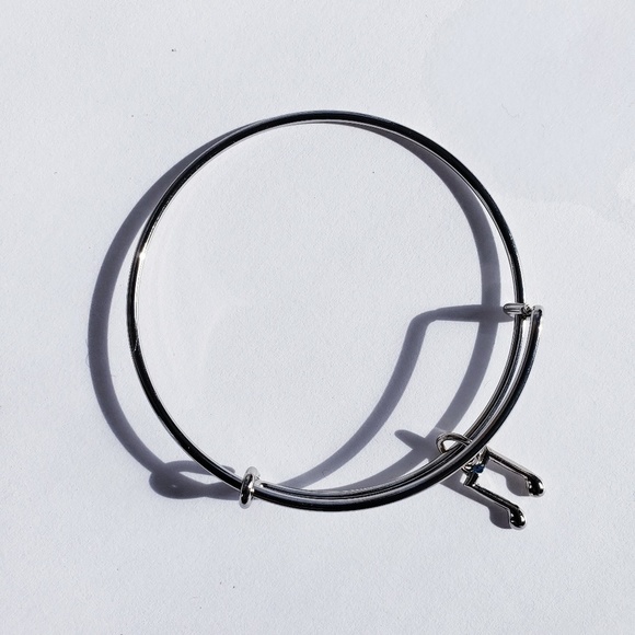 𝅺BANGLE Bracelet Music Note Charm Blue Diamond‎ NWT - Picture 3 of 7